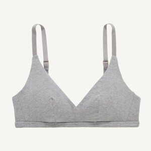 NWT Grey Cotton Triangle Bralette Size Small